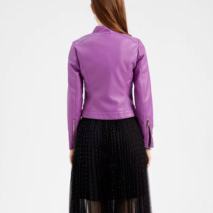 <b>Women's</b> Solid Knitted Breathable Leather <b>Jacket</b> Full Sleeves OEM Design Logo Canvas Fabric Winter Collections Wholesale Canvas - Product Image 2