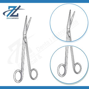 Ciseaux Cairns, plats et inclinés, 178 mm de long, en acier chirurgical inoxydable, ensemble d'instruments manuels certifié CE pour la chirurgie générale - Product Image 3