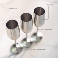 Fabricant de grande quantité, gobelet à vin en acier inoxydable de 250 ml, finition cuivre, pour verres à champagne, fournisseur en gros