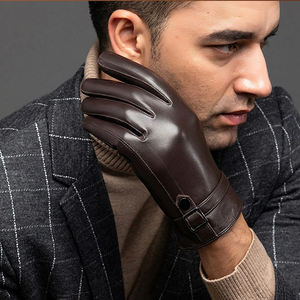 Gants en cuir véritable de haute qualité pour hommes Meilleur hiver Conduite/Habillage Mode Porter des gants à usage quotidien - Product Image 3