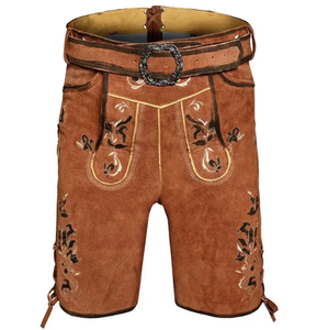 Short en cuir allemand Hommes Bavarois Allemand Lederhosen Authentique Short en cuir de haute qualité Short en cuir pour hommes - Product Image 2