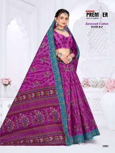Collection Saree en coton décontracté moderne en gros Léger quotidien avec des motifs imprimés pour les fêtes pour les détaillants Revendeurs - Product Image 6