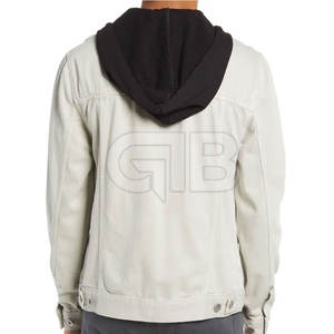 Fabricación de fábrica Recién llegado Personalizado Venta al por mayor Hombres Jeans Chaqueta Manga larga 100% Material de algodón - Product Image 3