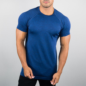 MOQ bajo 100% camisetas lisas de algodón de talla grande para hombre nuevas camisetas deportivas populares para hombre Camisetas de gimnasio en blanco - Product Image 4