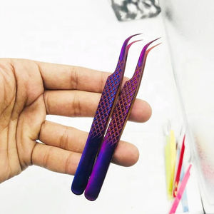 Pince à épiler professionnelle droite pour sourcils, en acier inoxydable, longueur 10 mm, pointe lisse, anti-magnétique, poignée confortable pour - Product Image 3