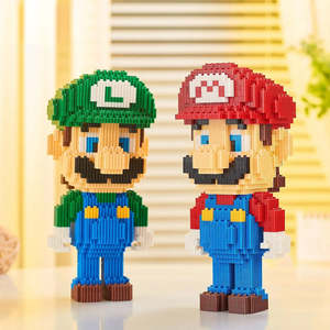 For Super Mario Luigi Nano <b>Block</b> Set ABS <b>Plastic</b> Construction Toy for Younger Players - Product Image 2