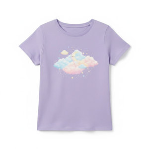 T-shirt en tricot vintage pour enfants, esthétique rétro, coton doux, écologique, confortable, mode quotidienne - Product Image 1