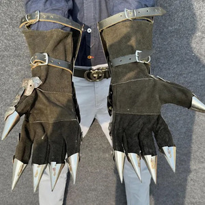 Par de guantes medievales, disfraz de Halloween de juego de rol de Metal pulido, el mejor regalo para él - Product Image 4