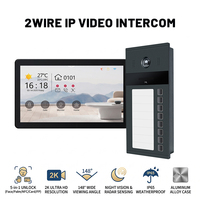 Videoportero Hiwink con Carcasa de Aleación, 2 Cables, Pantalla Táctil IPS de 7 Pulgadas, Intercomunicador Inteligente Compatible con Alexa y Google Home, Grabación SD de 256G