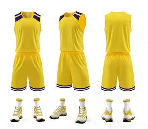 Uniformes de basket-ball personnalisés à séchage rapide, vente en gros en stock, maillots de basket-ball pour hommes - Product Image 4