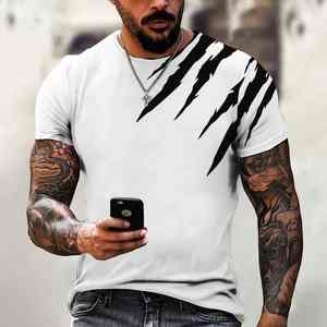 Camisetas de hombre de talla grande de 100% algodón con logotipo personalizado bordado de peso pesado 240 gramos tela de punto informal holgada con estampado en blanco - Product Image 2
