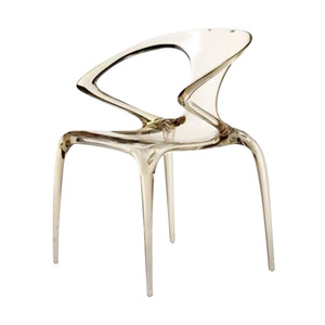 Moderno e minimalista in resina trasparente schienale sedia per Hotel Lobby Lounge acrilico sgabello da Bar per sala da pranzo e mobili per la casa - Product Image 1