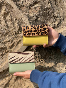 กระเป๋าสตางค์หนังขนสัตว์ของผู้หญิงลายสัตว์ทำจากหนังสัตว์หนังสัตว์ทำมือสีสันสดใสมีสไตล์กระเป๋าใส่บัตรเอทีเอ็ม - Product Image 4