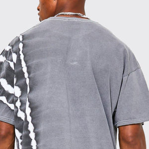 T-shirts courts oversize personnalisés avec logo pour homme, streetwear, 100% coton, poids lourd, écologiques, respirants, épaules tombantes, coupe ample - Product Image 5