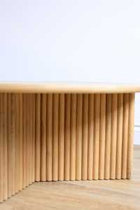 Custom Factory Living Room Furniture Modern Home Decor Accent Furniture <b>Round</b> Wooden Fluted <b>Nesting</b> Coffee <b>Table</b> - Product Image 6
