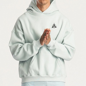 Sudadera con capucha de gran tamaño para hombre con bolsillo canguro, ropa de calle informal, sudadera de manga larga con capucha para Otoño Invierno - Product Image 4