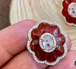 Pendientes pulidos de plata simples de excelente calidad, ropa tradicional para fiestas, bodas, colección de ropa para mujeres y niñas - Product Image 3