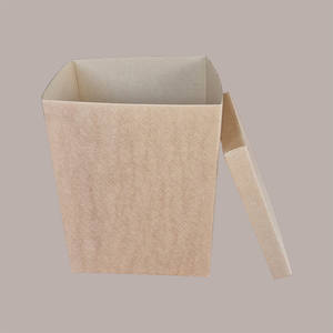 5 Pcs 250x250H300 mm Decorative <b>Storage</b> <b>Boxes</b> with <b>Trunk</b> Design and Brown Paper Lid Pack of 5 - Product Image 3