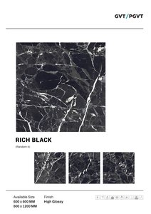 Color Master, aspecto de piedra de mármol brillante rojo oscuro, baldosas de porcelana de mármol esmaltado pulido de 600x600mm - Product Image 3