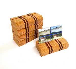 Porte-cartes en bois massif de luxe pour cartes de crédit et cartes de visite, étui à cartes en bois fait à la main, écologique - Product Image 1