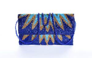 Elegante bolso de fiesta azul hecho a mano con cuentas de doble cara bolso Ideal monedero para novias y damas de honor BohoThemedCrafted with Love - Product Image 2