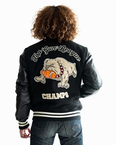 Men's Winter Baseball <b>Jacket</b> Custom Wool Varsity Style with OEM Chenille Embroidery <b>Pilots</b> Team Letterman <b>Jacket</b> - Product Image 4