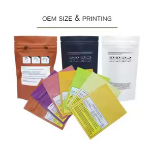 Superventas, la mejor calidad, Mylar, resistente a los niños, salida con cremallera, bolsa de embalaje, bolsa con cremallera a prueba de niños, marca HM - Product Image 6