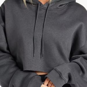 เสื้อฮู้ดครอปของผู้หญิงสไตล์ใหม่เสื้อครอปแบบมีฮู้ดเสื้อครอปของโรงงานผลิตตามสั่ง - Product Image 5