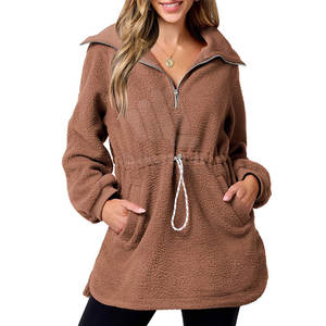 Sudaderas de Forro Polar Sherpa para Mujer de Alta Calidad, al por Mayor, Ecológicas, con Logotipo Frontal Personalizable, Último Diseño - Product Image 2