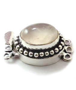 Antique Starling Argent Plaqué 26X15X10MM Rose Quartz Gemstone Box Fermoir B693 1 Brin 2 Brin 3Strand Composants de Fabrication de Bijoux - Product Image 6