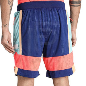 Pantalones Cortos Deportivos de Malla Transpirable de Secado Rápido para Hombre, Logotipo Personalizado, Estilo Urbano, Diseño Sólido, Poliéster, Cintura Elástica Holgada - Product Image 2
