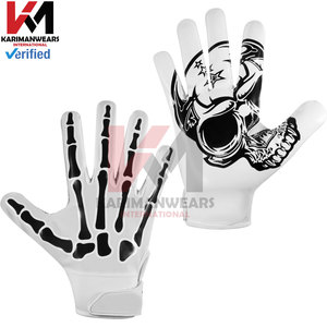 Gants de football américain personnalisés Tailles adultes Gants récepteurs à paume collante Gants d'entraînement antidérapants de haute qualité - Product Image 2