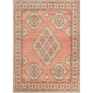 Alfombras Afganas de Lana Anudadas a Mano en Color Rojo Orégano, Diseño Geométrico Rectangular de Gran Tamaño 9x12 para Entrada, Pasillo y Sala de Estar - Product Image 1