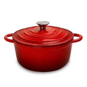 Cocotte en fonte émaillée rouge de 3,9 L pour la cuisine des restaurants - Product Image 1