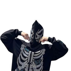 Coupe-Vent Grande Taille Strass Hoodies Coton Mélangé Strass Hoodies Nouveau Style Strass Hoodies - Product Image 4