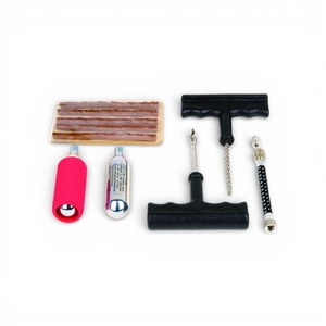 SIFAM Portable Scooter & <b>Motorcycle</b> Tire Repair <b>Kit</b> Tubeless & CO2 Refill Quick Easy Hand <b>Tool</b> Steel Rubber Plastic Box Packing - Product Image 1