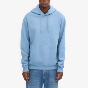 เสื้อฮู้ดและสเวตเตอร์ของผู้ชายเสื้อสเวตเตอร์สีพื้นขนาดใหญ่345 GSM โลโก้แบบกำหนดเอง - Product Image 5