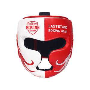 Casco de boxeo de Grado Profesional, casco de competición de cuero PU para adultos y niños para MMA Muay Thai Kickboxing - Product Image 1