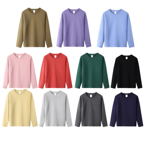 Camiseta de mujer de manga larga de algodón primavera otoño camisetas de manga completa cuello redondo tela de punto informal servicio OEM - Product Image 6