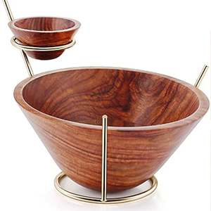 ชามชิปและจุ่ม ใหม่ ตาราง ชามชิปและจุ่ม ชามไม้และทองเหลือง ชามไม้สมัยใหม่ออนไลน์ในราคาที่ดีที่สุด ขายดีที่สุด ปรับแต่งได้ - Product Image 1