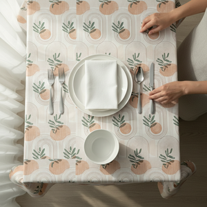 Luxury Floral Woven PVC <b>Tablecloth</b> Eco-Friendly Waterproof Heat-Resistant Wipeable Non-Slip Modern Design for Home Summer - Product Image 6