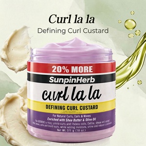 Gel Coiffant Professionnel Bio aux Herbes pour Cheveux Bouclés, Crème Hydratante Anti-Frisottis pour Femmes Noires, Sans Résidus Blancs, Tenue Moyenne - Product Image 6