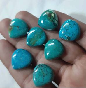 Pierres Larimar de forme ovale de jeu certifiées pierres précieuses Cabochon en vrac lisses pour bijoux pendentifs avec taille 16x18mm - Product Image 2