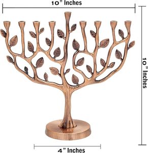 Soporte de vela Vintage Menorah Hanukah de diseñador creativo, portavelas de Hanukkah de lujo personalizado para Navidad para decoración del hogar - Product Image 6