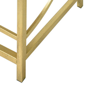 Table Console ronde avec plateau en verre, Table basse minimaliste, cadre, meubles métalliques, prix abordable, salon de luxe - Product Image 5