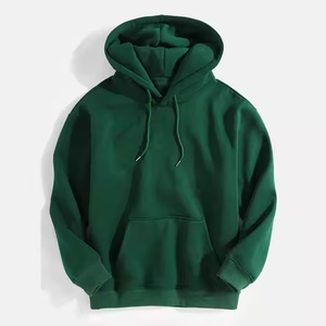 Último diseño Ropa de invierno transpirable Sudaderas con capucha casuales para hombres Mezcla de poliéster/algodón Sólido Liso teñido Alta calidad Ligero - Product Image 1