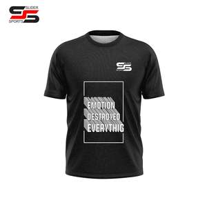 T-shirt oversize à épaules tombantes pour hommes chemises d'entraînement de rue - Product Image 4