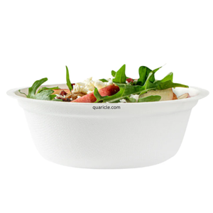 Tazones Desechables Modernos de 12 oz, Ecológicos, Hechos de Bagazo de Caña de Azúcar Blanca, con Logotipo Personalizado, para Sopas, Ensaladas, Fideos y Comidas - Product Image 1