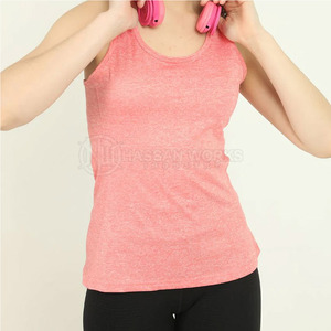 Vente en gros de débardeurs personnalisés de haute qualité 100% coton sans manches respirants écologiques avec logo frontal pour femmes en taille adulte personnalisée - Product Image 2