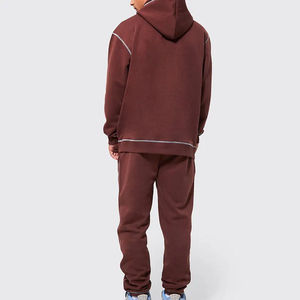 Elegante Sudadera con capucha de lavado ácido y conjunto de Jogger Ajuste cómodo, traje de 2 piezas de hombres urbanos de moda - Product Image 4